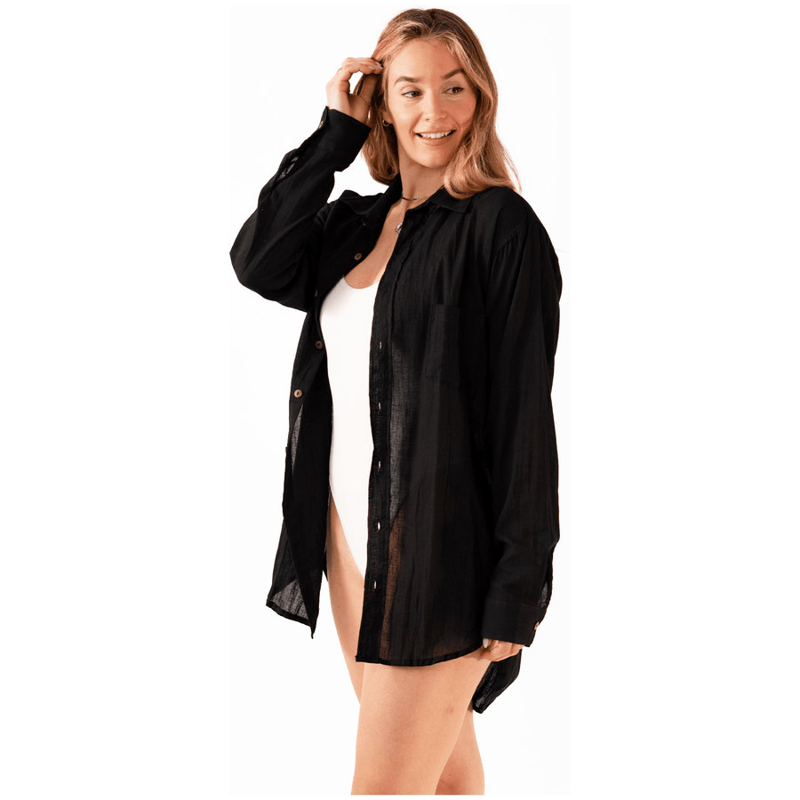 Black Boyfriend Button Up