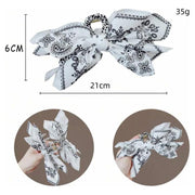 Boho Paisley Hair Bow Scrunchie - Hair Accessory for women