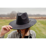 Wide Brim Hat w/ Belt - Black RTS