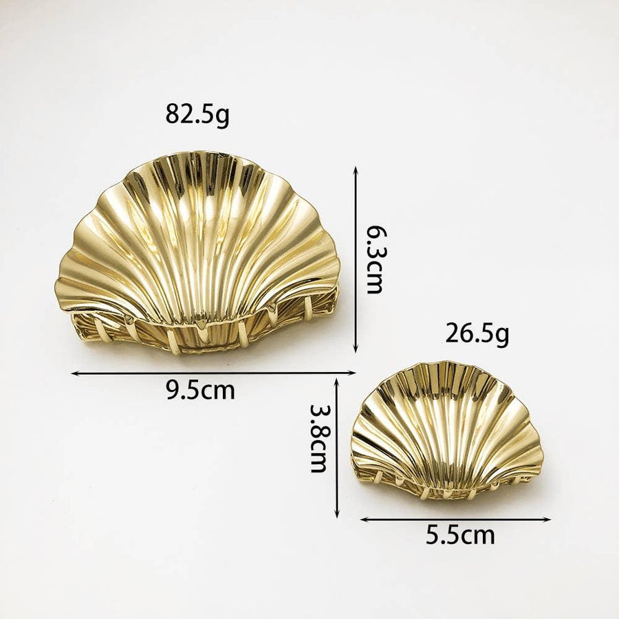 Shell-Shaped Metal Hair Claw Clips, Chic Hair Accessories