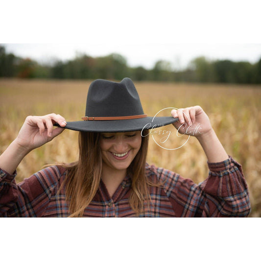 Wide Brim Hat w/ Belt - Black RTS