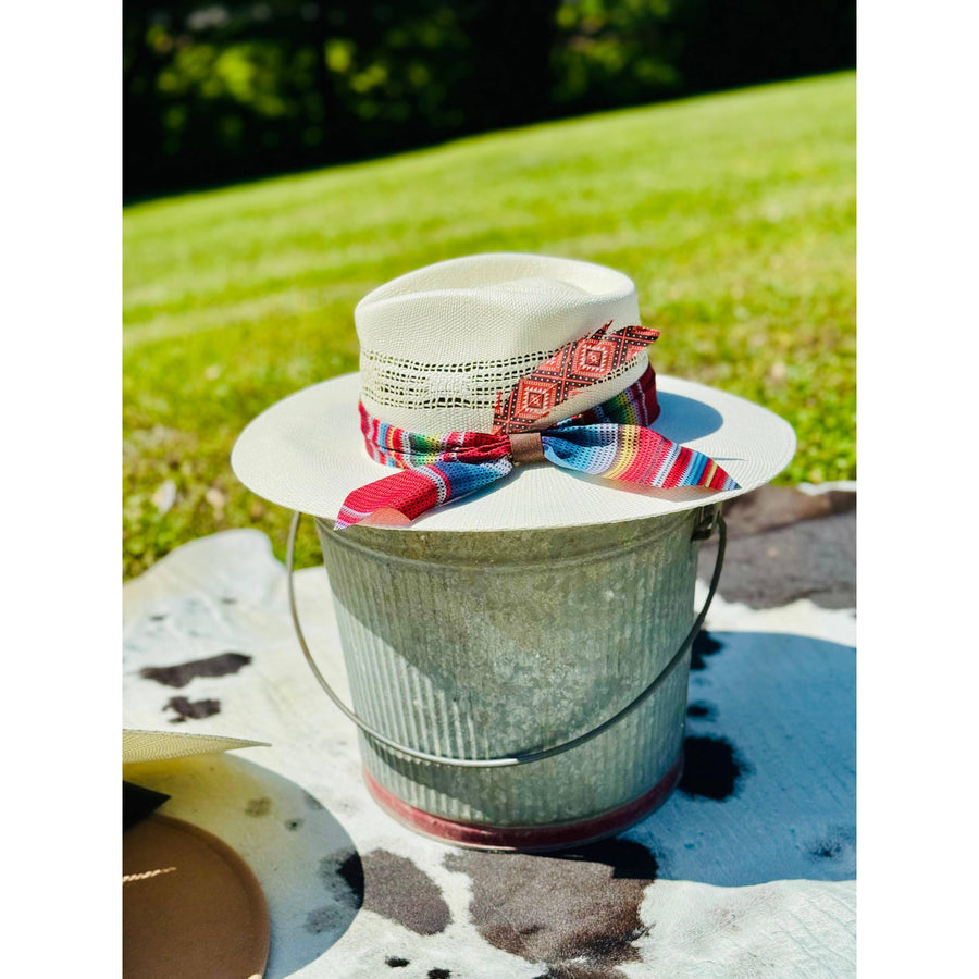 Southwest Print Hat Feather - Western Hat Accessory