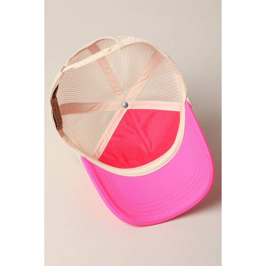 Plain Foam Rope Mesh Back Trucker Hat