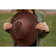Wide Brim Hat w/ Belt - Mocha RTS