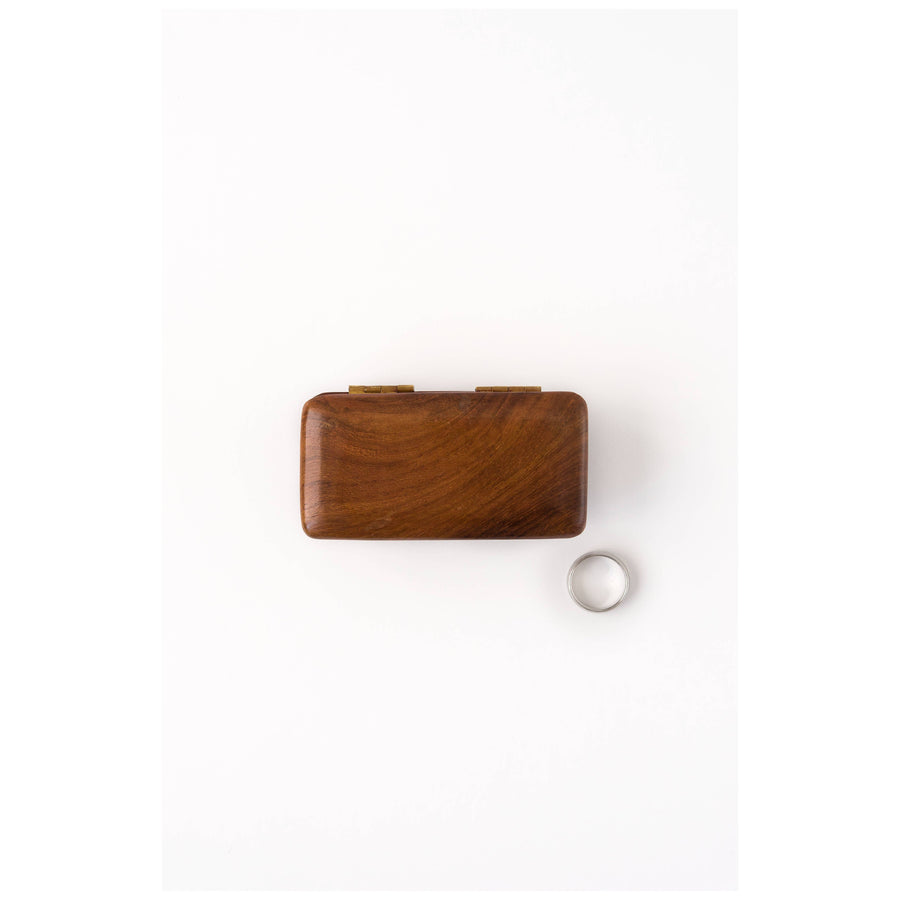 Pocket Size Wooden Wedding Ring Box