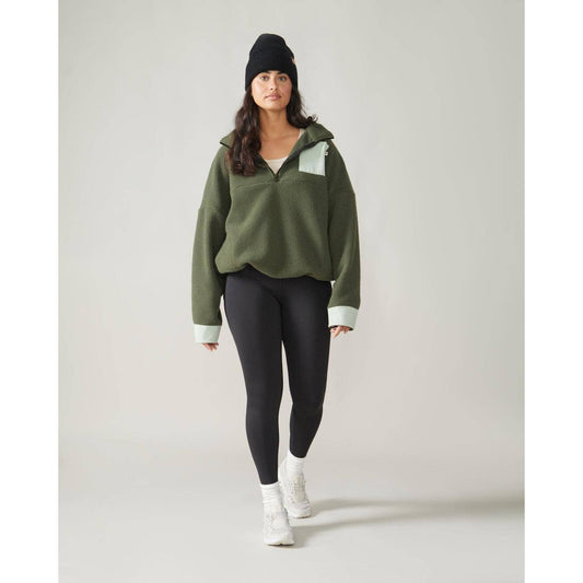Sutton Polar Fleece Pullover - Forest Moss