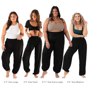 Black Harem Pants with Pockets
