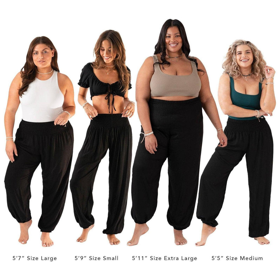 Black Harem Pants with Pockets