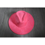 Premium Suede Fedora Hat Stiff Brim