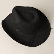 Solid Color Terry Cloth Cowboy Panama Adjustable Sun Hat