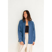 Ladies Denim Button Up Top