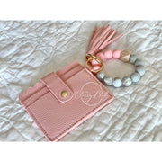 Wristlet Keychain Wallet - Peachy Pink RTS