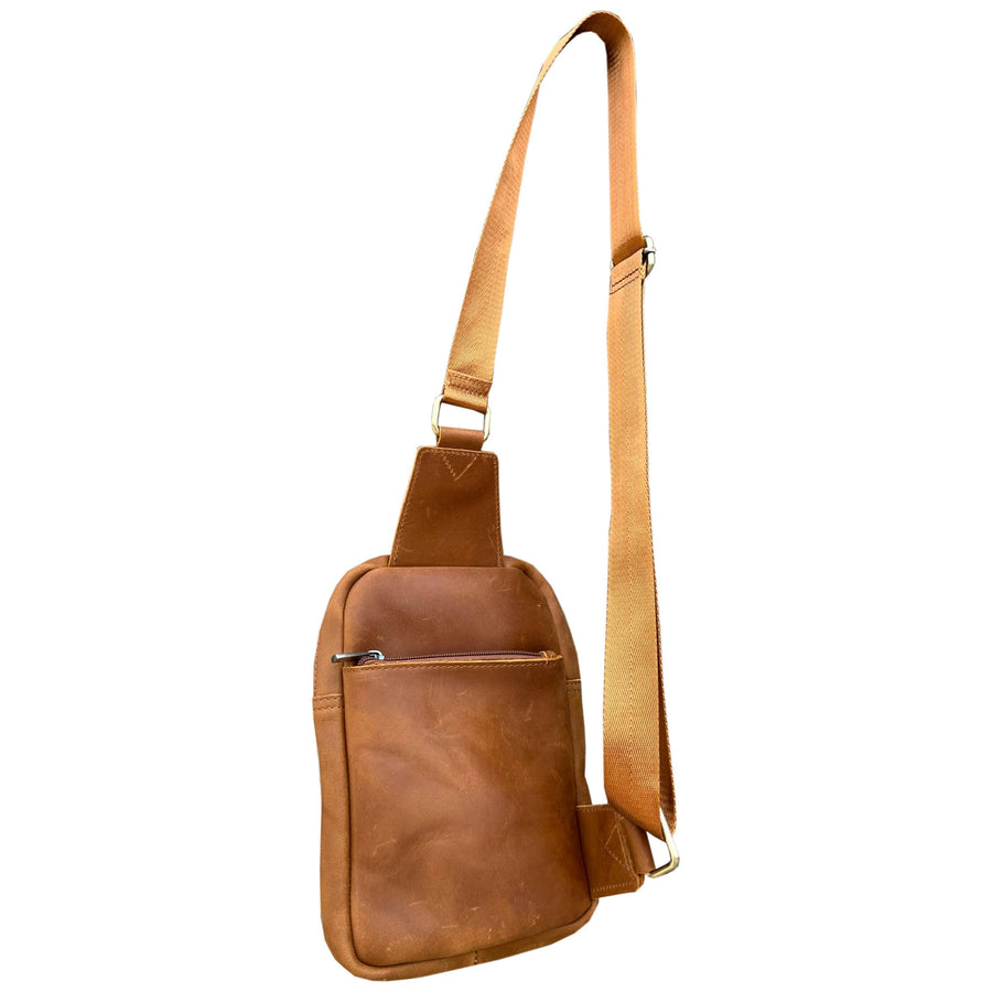 W015 Unisex crazy horse Leather Crossbody  Bag Travel Bag