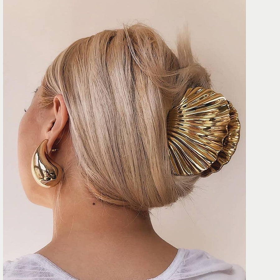 Shell-Shaped Metal Hair Claw Clips, Chic Hair Accessories