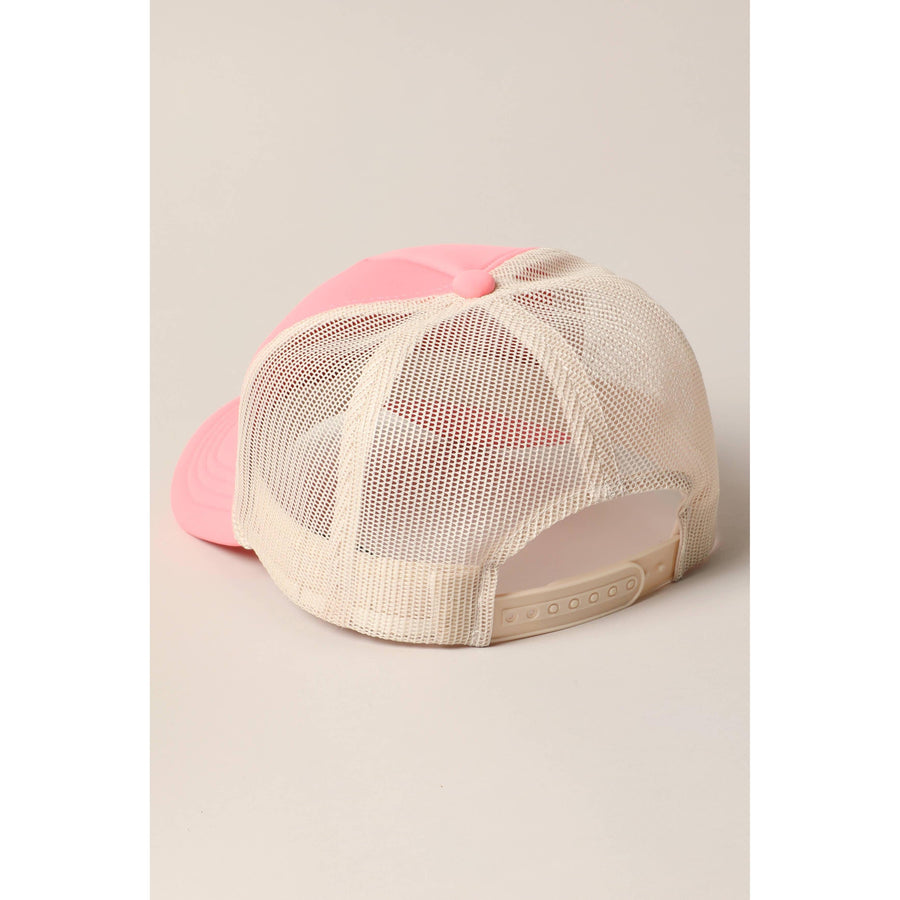 Plain Foam Rope Mesh Back Trucker Hat