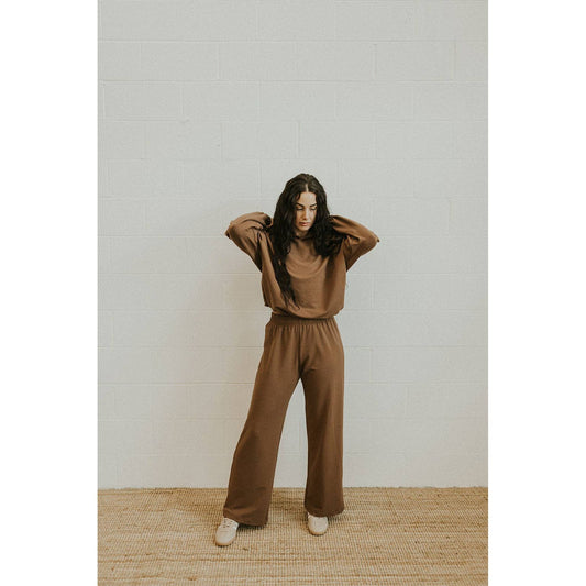 Ladies Terry Wide Leg Sweatpants