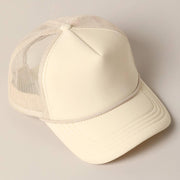 Plain Foam Rope Mesh Back Trucker Hat