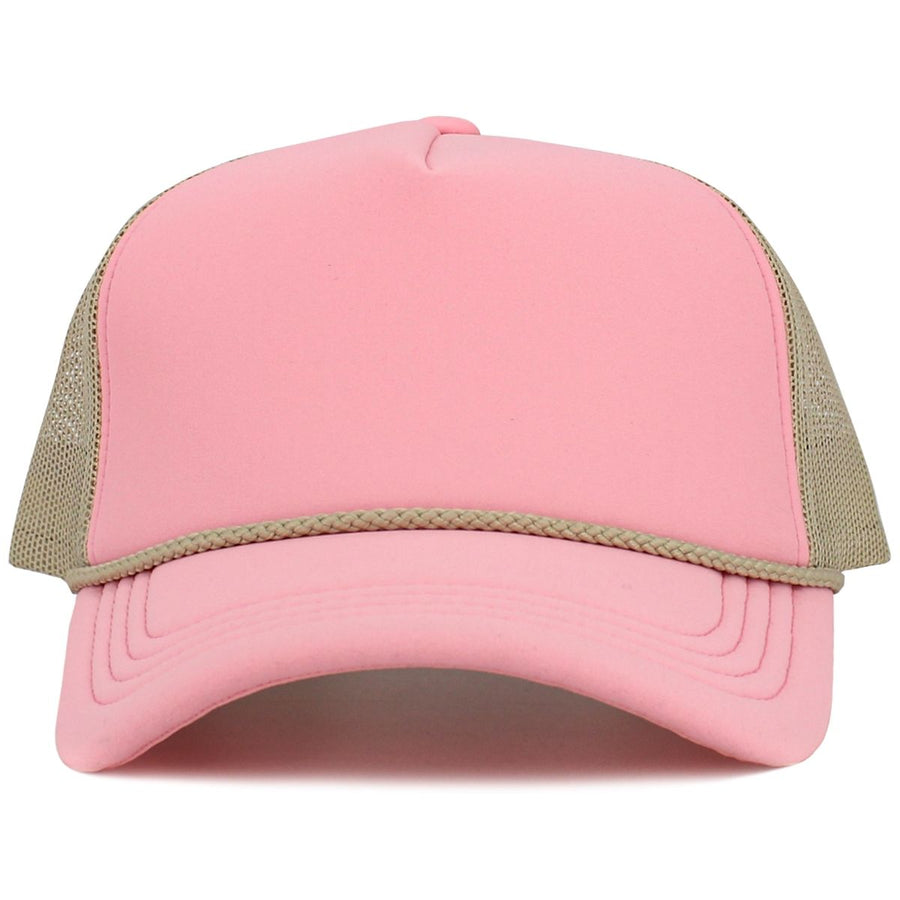 Plain Foam Rope Mesh Back Trucker Hat