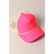 Plain Foam Rope Mesh Back Trucker Hat