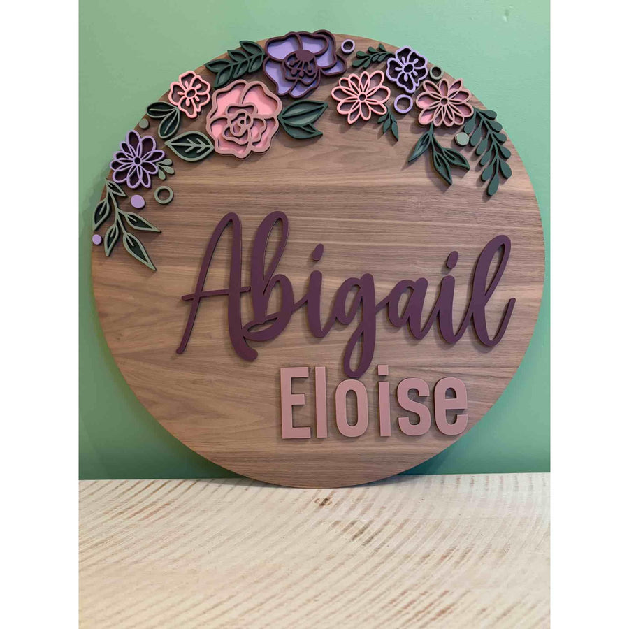 Custom 28" Walnut Sign