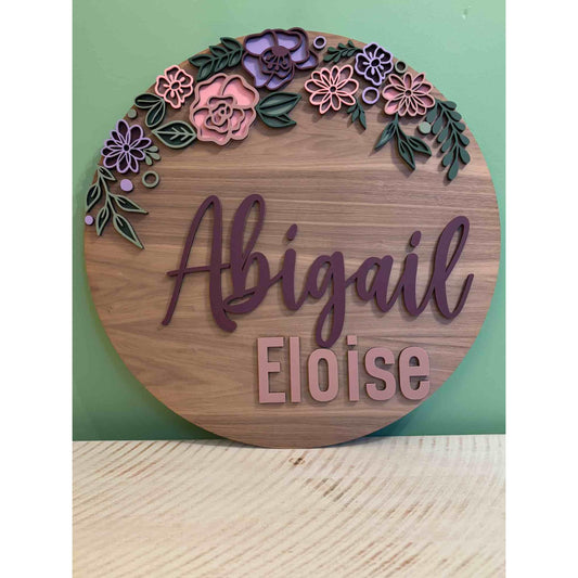 Custom 28" Walnut Sign