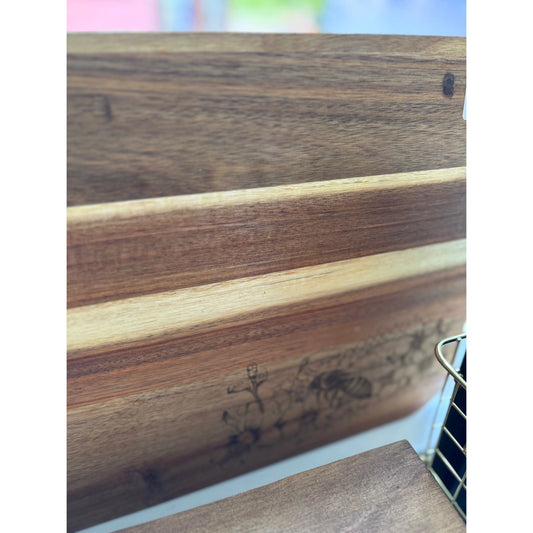 Honeybee Acacia Cutting Board