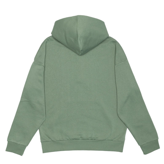 Unisex Drop Shoulder 1/2 Zip Hoodie - Dusty Green