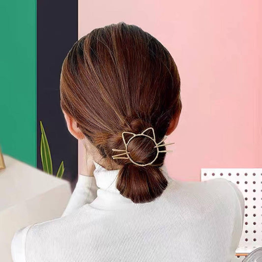 Hair Bun Holder, Cat Hair Fork, Statement Updo Bun Maker
