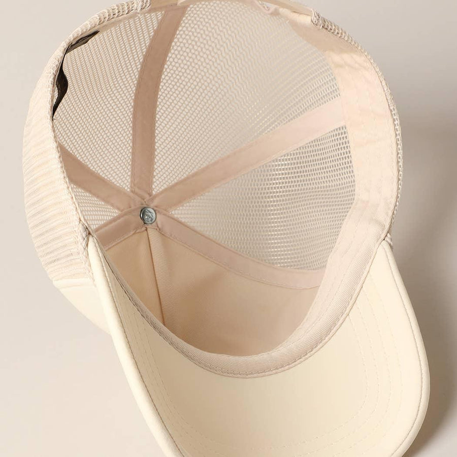Plain Foam Rope Mesh Back Trucker Hat