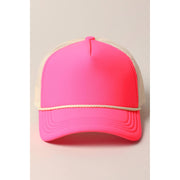 Plain Foam Rope Mesh Back Trucker Hat