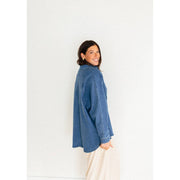 Ladies Denim Button Up Top