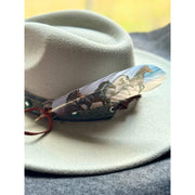 Two Tone Wild Horses Hat Feather - Western Hat Accessory