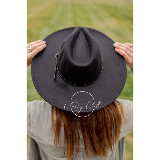 Wide Brim Hat w/ Belt - Black RTS