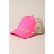 Plain Foam Rope Mesh Back Trucker Hat