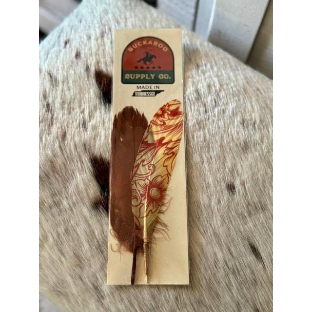 Western Floral Hat Feather - Western Hat Accessory