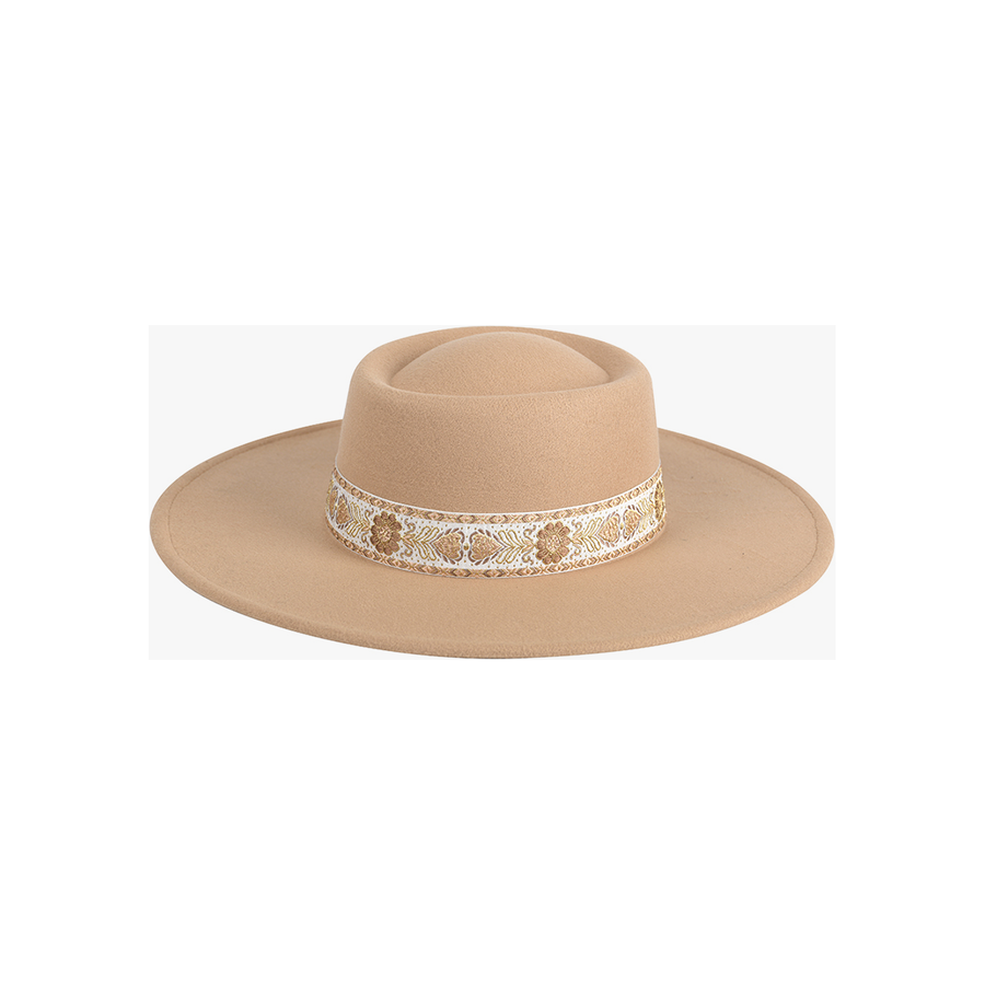 Floral Wide Brim Fedora