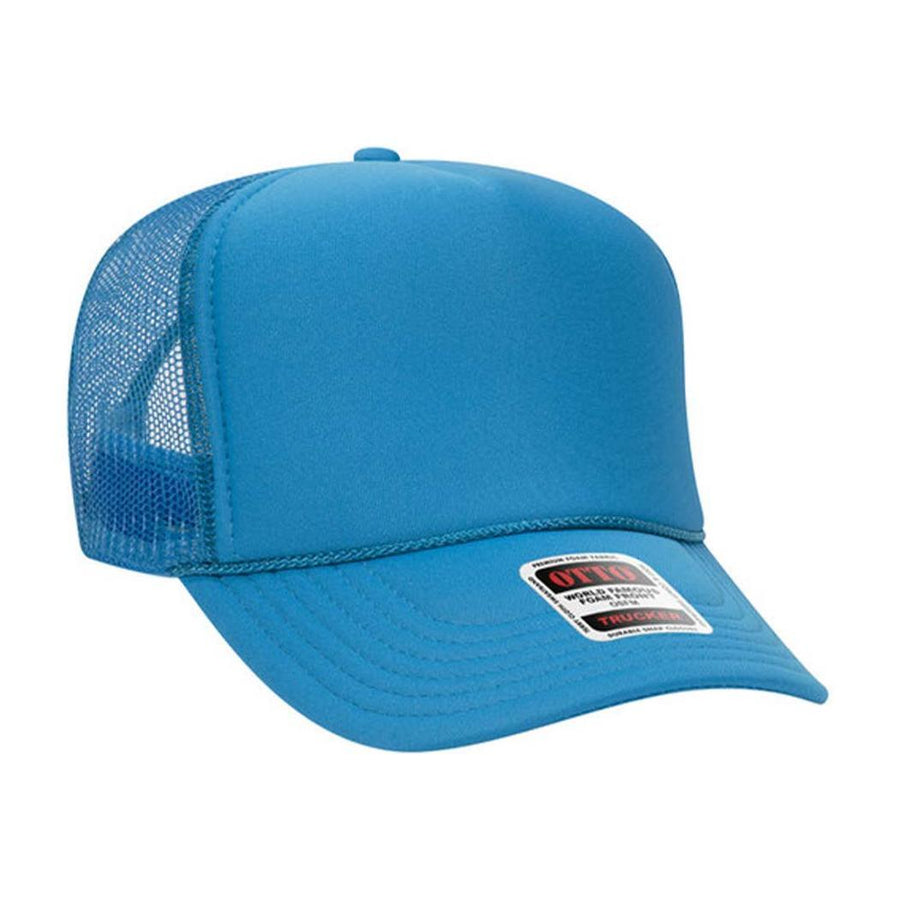 Solid Color OTTO 5-Panel Foam Mesh Back Trucker Hat