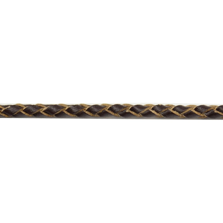 Brown Braided Leather Cord 3.0mm - Farmhouse Creations