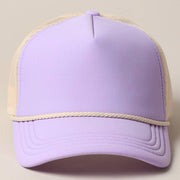 Plain Foam Rope Mesh Back Trucker Hat