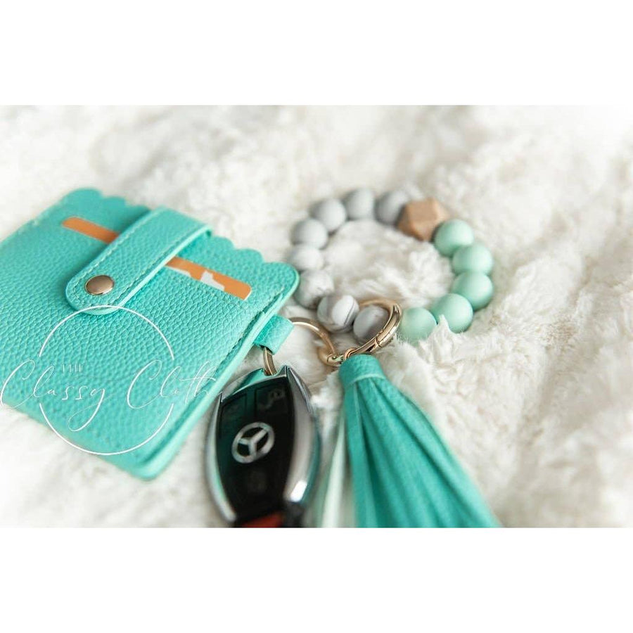 Wristlet Keychain Wallet - Mint RTS
