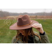 Wide Brim Hat w/ Belt - Mocha RTS