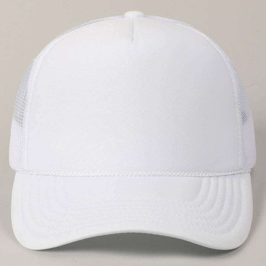 Solid Color OTTO 5-Panel Foam Mesh Back Trucker Hat