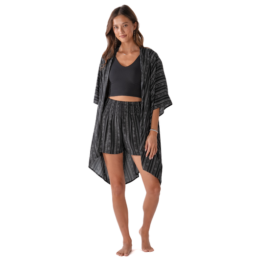 Akha Tribal Print Kimono