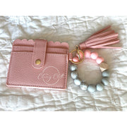 Wristlet Keychain Wallet - Peachy Pink RTS