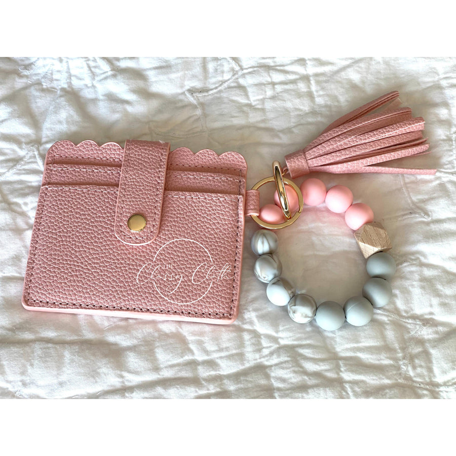 Wristlet Keychain Wallet - Peachy Pink RTS