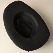 Solid Color Terry Cloth Cowboy Panama Adjustable Sun Hat