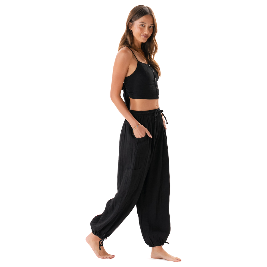 Black Adventure Cargo Pants