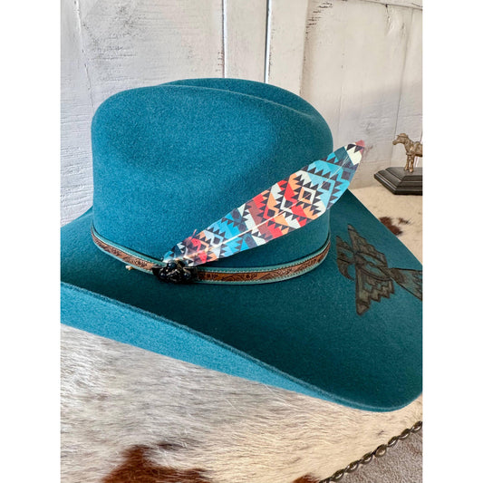 Colorful Desert Hat Feather - Western Hat Accessory