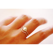 Circle and Curved Stacking Ring Set - Farmhouse Creations