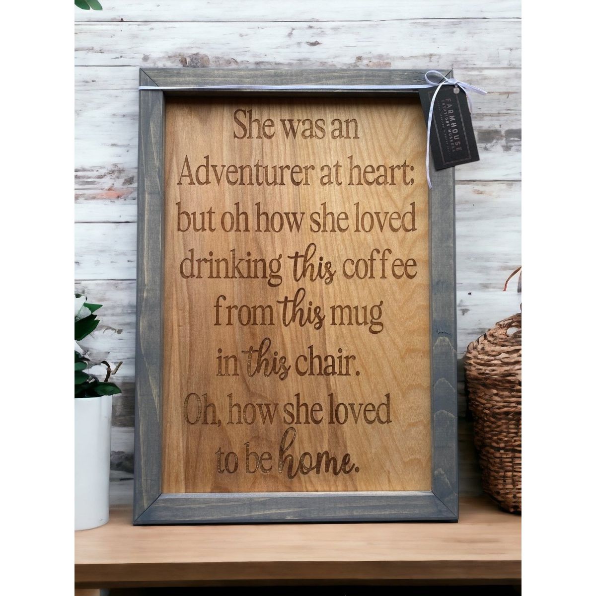 Custom Wooden Framed Sign - Farmhouse Creations